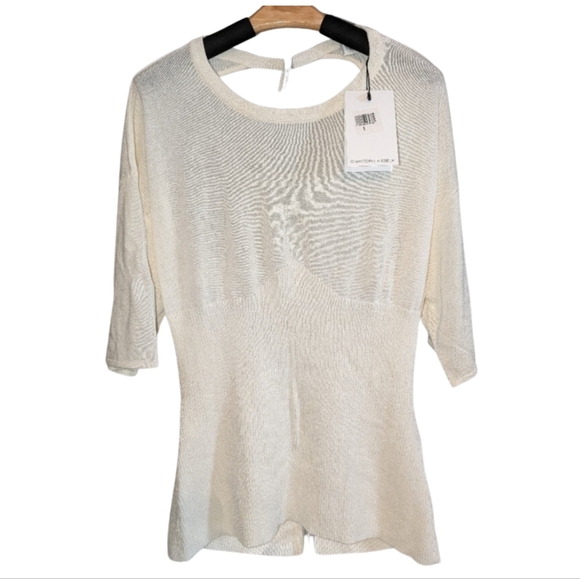 NWT Christopher Esber The Back Knit Tee | Open Back Designer Top | Size Large - Picture 5 of 11